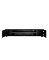 Streamdale Furniture Modern 90" Black Tv Stand with Storage