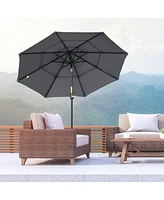 9FT 3-Tier Patio Market Umbrella with Tilt