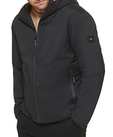 Tommy Hilfiger Men's Insulated Full-Zip Hooded Rain Jacket