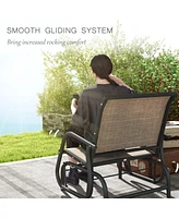Metal Mesh Patio Glider Set (2 Chairs)