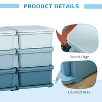 3-Tier Kids Storage Unit with 6 Drawers
