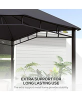 Soft Top Patio Gazebo with Geometric Roof