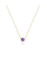 The Lovery Amethyst Single Bezel Necklace