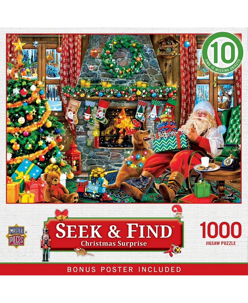 Masterpieces Seek & Find - Christmas Surprise 1000 Piece Jigsaw Puzzle