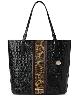 Brahmin Ezra Kairos Embossed Leather Tote Bag