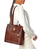 Brahmin Fiora Melbourne Embossed Leather Bucket Bag