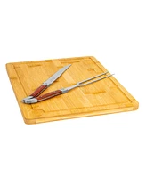 French Home Laguiole 2 Piece Pakkawood Carving with Wood Cutting Board