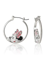 Disney Minnie Mouse Head Hoop Earrings