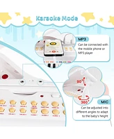 Vebreda 31 Keys Kids Piano Keyboard with Stool and Lid-White