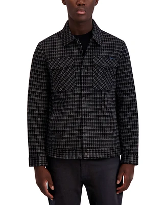 Karl Lagerfeld Paris Men's Textured Shirt Jacket