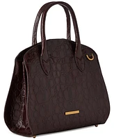 Brahmin Rosetta Vanderbilt Embossed Leather Satchel