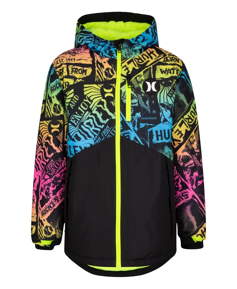 Hurley Big Boys Printed Snowboard Jacket