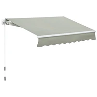 Streamdale Furniture 7' x 8' Manual Retractable Patio Awning in Gray