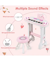 Sugift 37-key Kids Electronic Piano Keyboard Playset