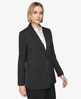 Karl Lagerfeld Paris Women's Embellished One-Button Blazer