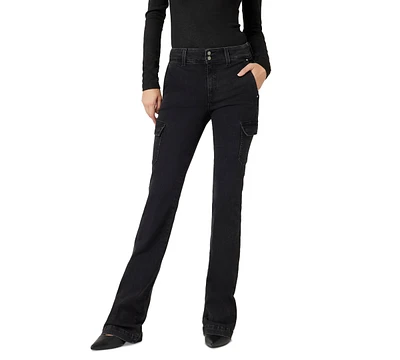 Guess Women's Cargo Mini-Bootcut Double-Button Jeans