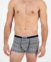 Boss by Hugo Men's Trunk 24 Stretch Glen Plaid Trunks