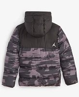 Jordan Big Boys Printed Full-Zip Hooded Puffer Jacket