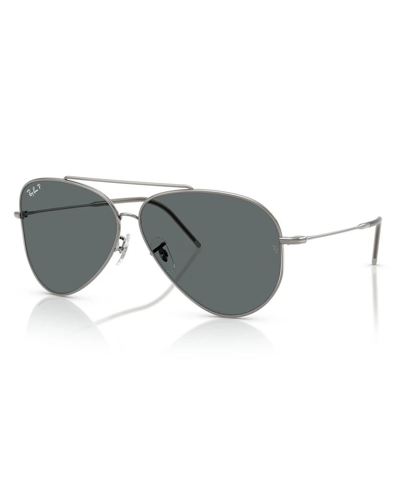 Ray-Ban Unisex Aviator Reverse Polarized Sunglasses