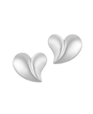 Adornia Tarnish Resistant Oversized Puffy Heart Earrings