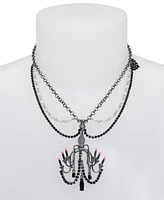 Betsey Johnson Faux Stone Chandelier Pendant Necklace