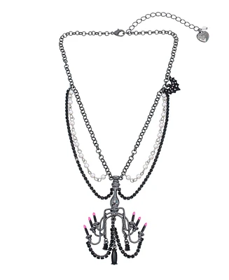 Betsey Johnson Faux Stone Chandelier Pendant Necklace