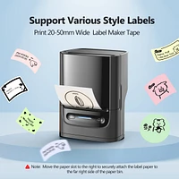 Label Maker Machine with Tape, PM220 Bluethooth Printer, 2 Inch Portable Thermal Printer for Small Business, Address, Logo, Clothing, Sticker Pr