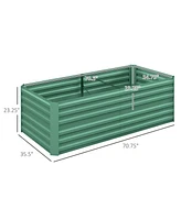 Streamdale Furniture Galvanized Raised Garden Bed Kit (6' x 3' x 2', Light Green)