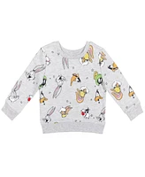 Space Jam Toddler Girls Looney Tunes Sylvester Bugs Bunny Daffy Duck French Terry Sweatshirt to