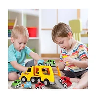 Cowin Truck Toys Set Carrier Vehicle Transport Truck