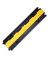 Yescom Channel Cable Protector Ramp Rubber Electrical Wire Cover Cord Guard Lbs