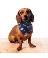 Luvable Friends Dog Reversible Pet Dog and Cat Bandana Bibs 2pk, Space Camo, One Size