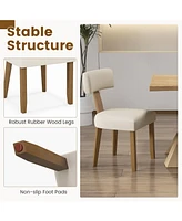 Sugift Dining Chairs Set of 2 with Curved Backrest Padded Seat