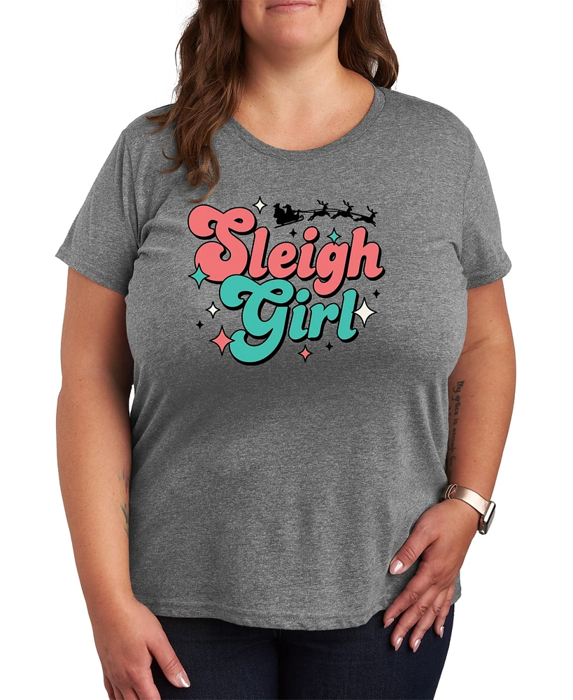 Hybrid Apparel Plus Sleigh Girl Graphic T-shirt