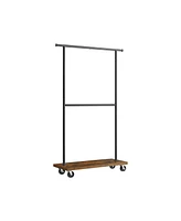 Slickblue Rolling Clothing Rack with Wheels