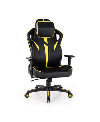 Sugift Ergonomic Gaming Chair with Adjustable Height and Reclining Backrest