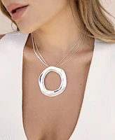 Ettika Plated Open Circle Statement Necklace