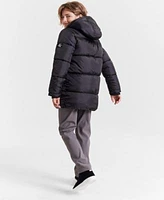 Calvin Klein Big Boys Long Puffer Jacket T Shirt Slim Fit Pants