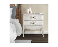 Hulala Home Classic Sidney 3-Drawer Nightstand with Built-In Outlets