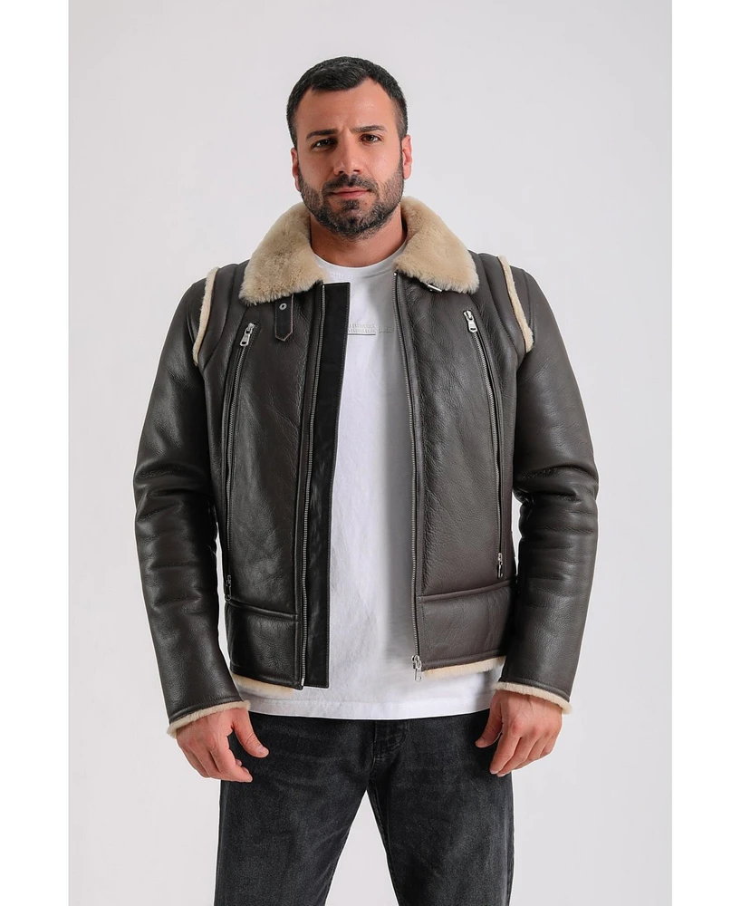 Furniq Uk Men's Premium Black Leather Jacket - British Craftsmanship