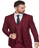 Braveman Men's 3-Piece Premium Vested Slim Fit Suit