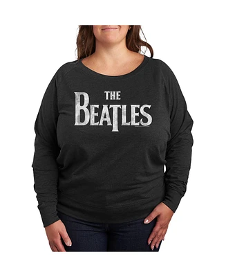 Hybrid Apparel Trendy Plus the Beatles Logo Graphic Pullover T-shirt