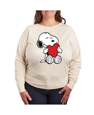 Hybrid Apparel Plus Peanuts Heart Graphic Pullover T-shirt