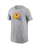 Nike Big Boys and Girls Heather Gray Lsu Tigers Helmet T-Shirt