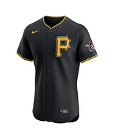 Nike Men's Black Pittsburgh Pirates Alternate Vapor Premier Elite Patch Jersey