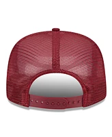 New Era Men's White/Burgundy Washington Commanders Banger 9FIFTY Trucker Snapback Hat