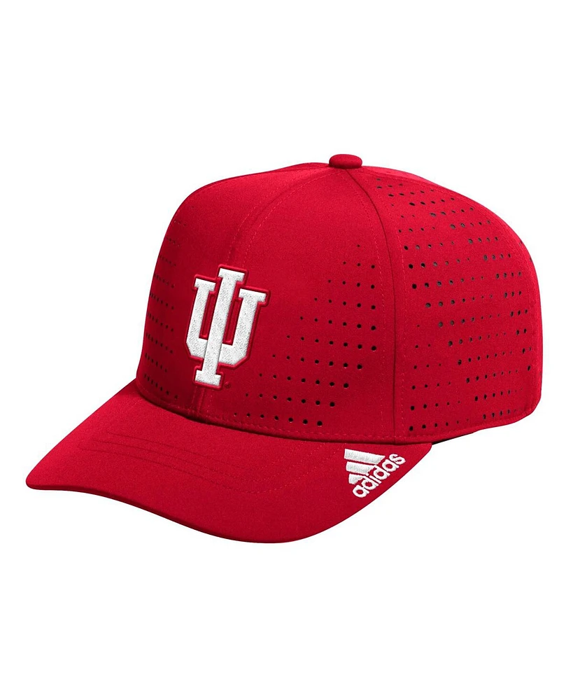 Adidas Men's Crimson Indiana Hoosiers Locker Room Perforated Adjustable Hat