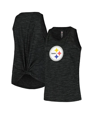 New Era Women's Black Pittsburgh Steelers Plus Space Dye Active Tank Top