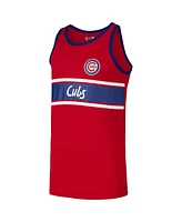 New Era Men's Red Chicago Cubs Jersey Ringer Tank Top