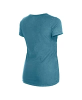 New Era Women's Aqua Miami Dolphins Enzyme Wash Low V-Neck T-Shirt